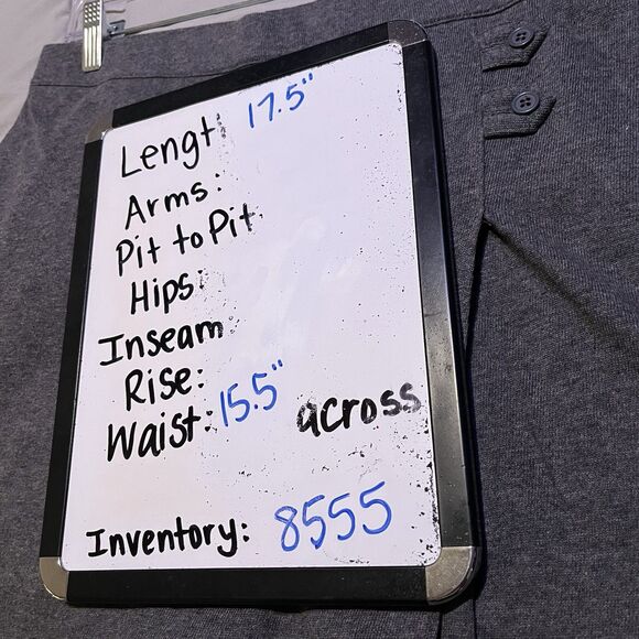 Lands End Gray Knit Cotton Button Front Casual Skort Pull On Shorts Womens Sz 10 - Picture 8 of 8